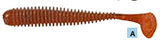 WORM PADDLER WITH PADDLE TAIL, 5CM,6 Softbaits per pack (SQUID SCENTED)