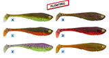 Floating Punker Shads 6cm (Pack of 6) – UV Active – Other Sizes Available - Paddle Tail